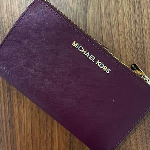 Beautiful maroon MK wallet. Lightly used